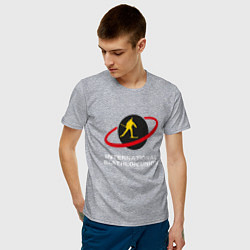 Футболка хлопковая мужская Биатлон Лого, цвет: меланж — фото 2