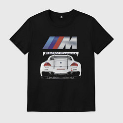 Футболка хлопковая мужская BMW Power Motorsport, цвет: черный