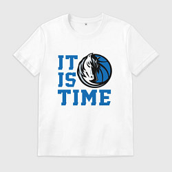 Футболка хлопковая мужская It Is Dallas Mavericks Time Даллас Мэверикс, цвет: белый