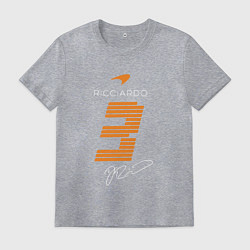 Футболка хлопковая мужская Ландо Норрис 4 формула, цвет: меланж