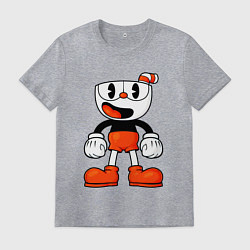 Мужская футболка Cuphead красная чашечка