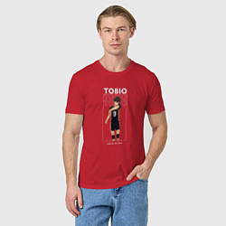 Футболка хлопковая мужская Грозный Тобио, цвет: красный — фото 2