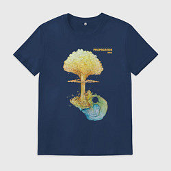 Футболка хлопковая мужская Взрывная информация, цвет: тёмно-синий