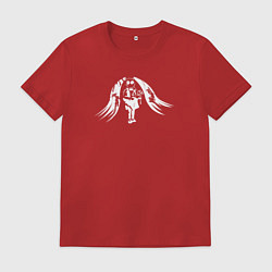 Футболка хлопковая мужская Девочка в Противогазе, цвет: красный