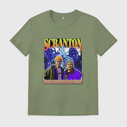 Футболка хлопковая мужская Scranton electric city, цвет: авокадо