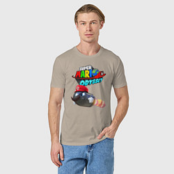 Футболка хлопковая мужская Super Mario Odyssey Bullet Bill Nintendo, цвет: миндальный — фото 2