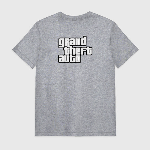 Мужская футболка GTA Orange gangster / Меланж – фото 2