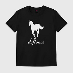 Футболка хлопковая мужская Deftones лошадь, цвет: черный