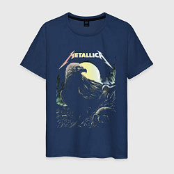 Футболка хлопковая мужская Metallica Raven & Skull, цвет: тёмно-синий