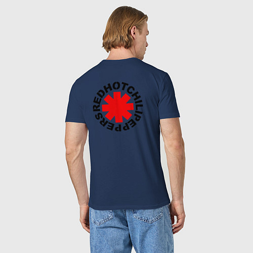 Мужская футболка Red peppers / Тёмно-синий – фото 4