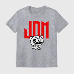 Футболка хлопковая мужская JDM Kitten-Zombie Japan, цвет: меланж