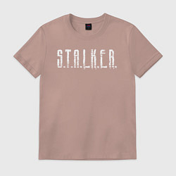 Футболка хлопковая мужская S T A L K E R - Logo, цвет: пыльно-розовый