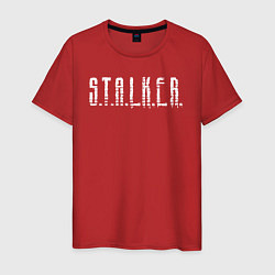 Футболка хлопковая мужская S T A L K E R - Logo, цвет: красный