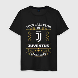 Футболка хлопковая мужская Juventus FC 1, цвет: черный