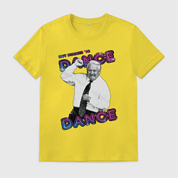 Футболка хлопковая мужская Жаркое лето 96го Борис Ельцин, цвет: желтый