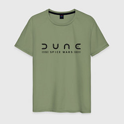 Футболка хлопковая мужская Dune: Spice Wars black logo, цвет: авокадо