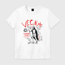 Футболка хлопковая мужская VECNA HELLFIRE CLUB HFC, цвет: белый