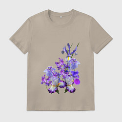 Футболка хлопковая мужская Ириски Ирисы, цвет: миндальный