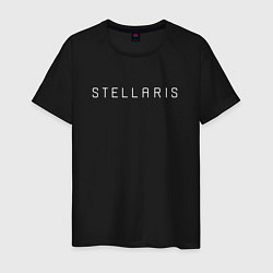 Футболка хлопковая мужская Stellaris White Logo, цвет: черный