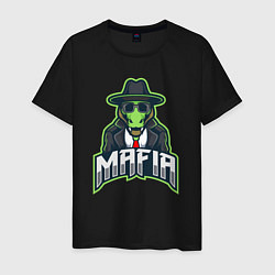 Футболка хлопковая мужская Crocodile Mafia, цвет: черный