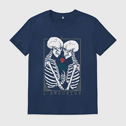 Футболка хлопковая мужская Lovers навсегда, цвет: тёмно-синий