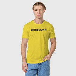 Футболка хлопковая мужская Shinedown лого, цвет: желтый — фото 2