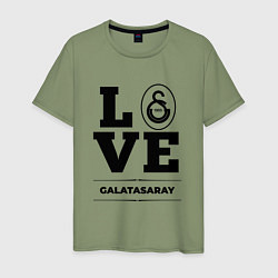 Футболка хлопковая мужская Galatasaray Love Классика, цвет: авокадо