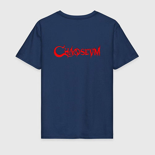 Мужская футболка Chaoseum Logo Emblem спина / Тёмно-синий – фото 2