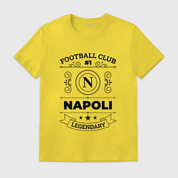 Футболка хлопковая мужская Napoli: Football Club Number 1 Legendary, цвет: желтый