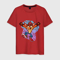 Футболка хлопковая мужская Crash Bandicoot - Its About Time, цвет: красный