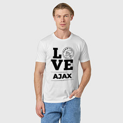Футболка хлопковая мужская Ajax Love Классика, цвет: белый — фото 2