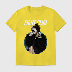 Футболка хлопковая мужская Helena Bonham Carter, цвет: желтый