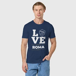 Футболка хлопковая мужская Roma Love Classic, цвет: тёмно-синий — фото 2