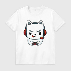 Мужская футболка Кот игроман The cat is a gambler