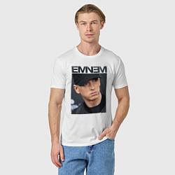 Футболка хлопковая мужская Eminem фото, цвет: белый — фото 2