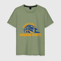Футболка хлопковая мужская Golden State Basketball, цвет: авокадо
