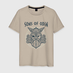 Футболка хлопковая мужская Sons of Odin, цвет: миндальный