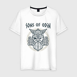 Футболка хлопковая мужская Sons of Odin, цвет: белый