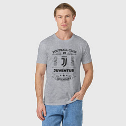 Футболка хлопковая мужская Juventus: Football Club Number 1 Legendary, цвет: меланж — фото 2