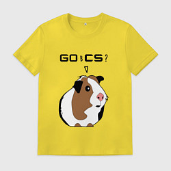 Футболка хлопковая мужская Типичный геймер CS:GO, цвет: желтый