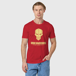 Футболка хлопковая мужская Железные воины лого винтаж, цвет: красный — фото 2