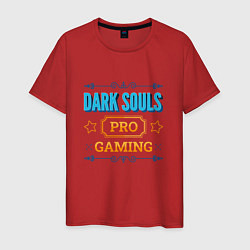 Футболка хлопковая мужская Игра Dark Souls PRO Gaming, цвет: красный