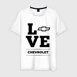 Футболка хлопковая мужская Chevrolet Love Classic, цвет: белый