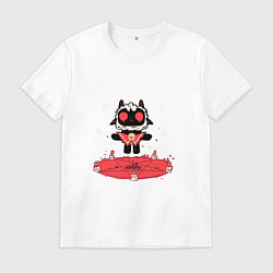 Футболка хлопковая мужская Cult of the Lamb, цвет: белый