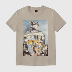 Футболка хлопковая мужская Souvenir of Florence, цвет: миндальный