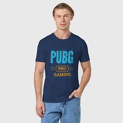 Футболка хлопковая мужская Игра PUBG PRO Gaming, цвет: тёмно-синий — фото 2
