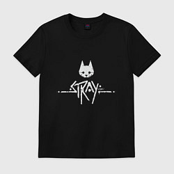 Футболка хлопковая мужская Stray Adventure, цвет: черный