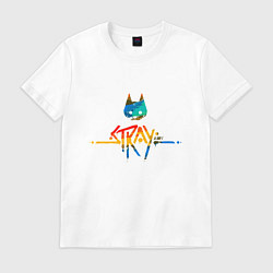 Футболка хлопковая мужская Stray Color, цвет: белый