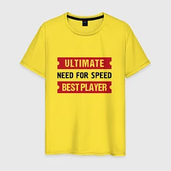 Футболка хлопковая мужская Need for Speed: Ultimate Best Player, цвет: желтый