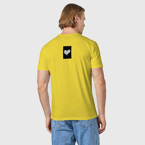Мужская футболка Девять пустых сердец заплаток / Желтый – фото 4
